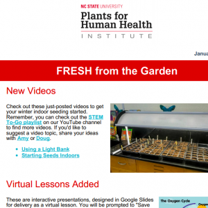 Plants for Human Health Newsletter
