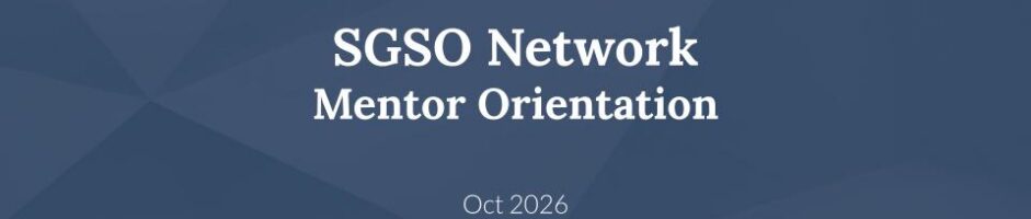 Mentor Kick-Off Training – SGSO Network Mentorship Program